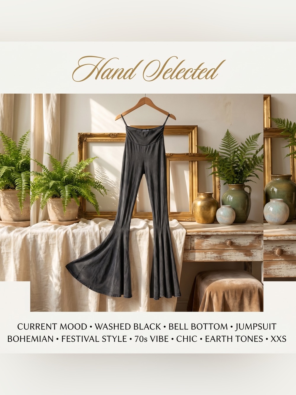 Current Mood Strapless Bell Bottom Jumpsuit Washed Black Bodycon Y2K XXS